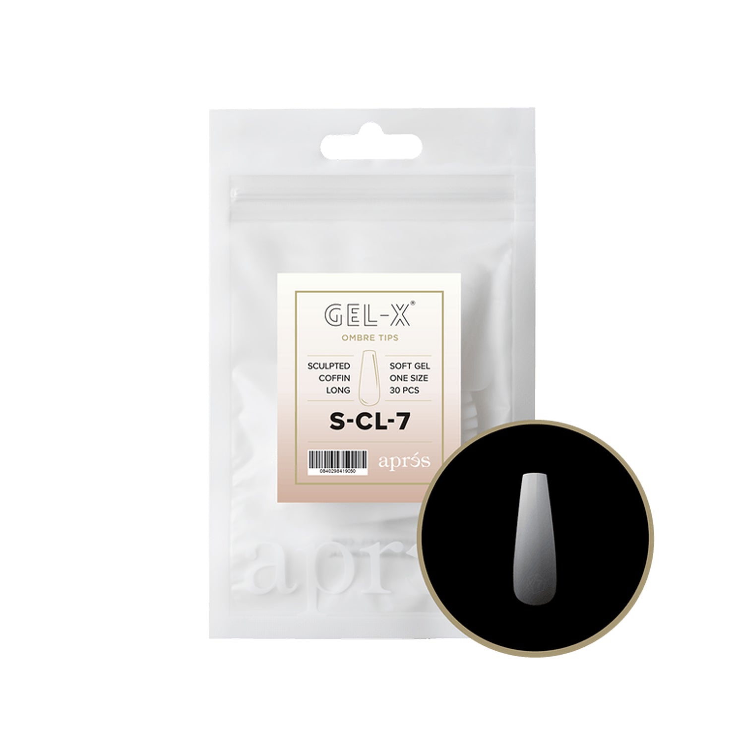 Apres Ombre Gel-X Sculpted Coffin Long Refill S-CL-7 41905