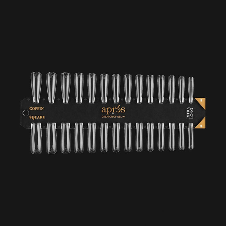 Apres Gel-X Tip Swatch Sculpted Coffin/Square Extra Long