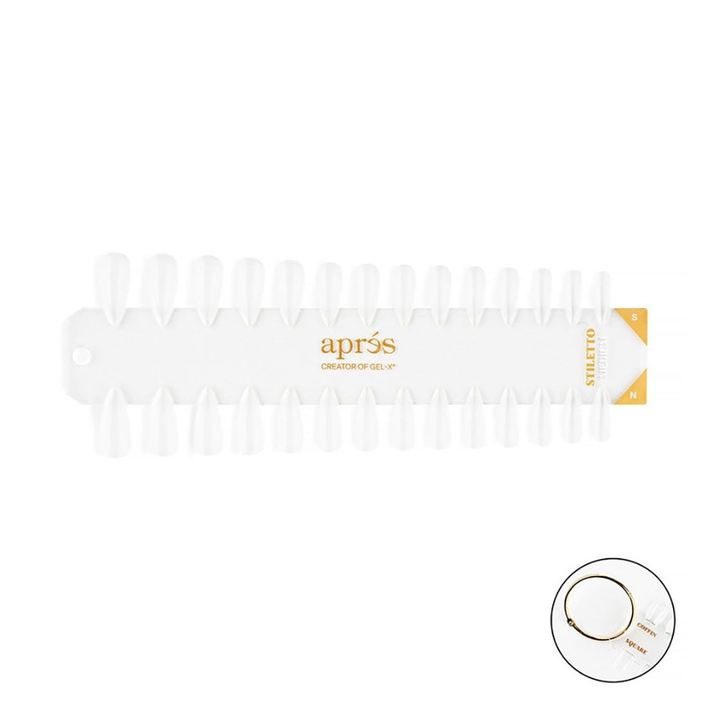 Apres Gel-X Tip Swatch Natural/Sculpted Stiletto Medium