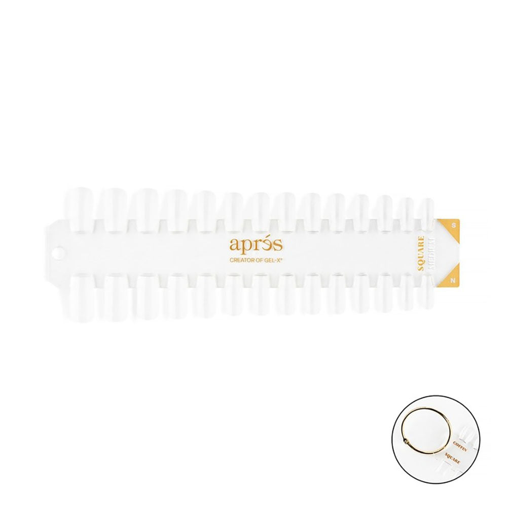 Apres Gel-X Tip Swatch Natural/Sculpted Square Medium 43127