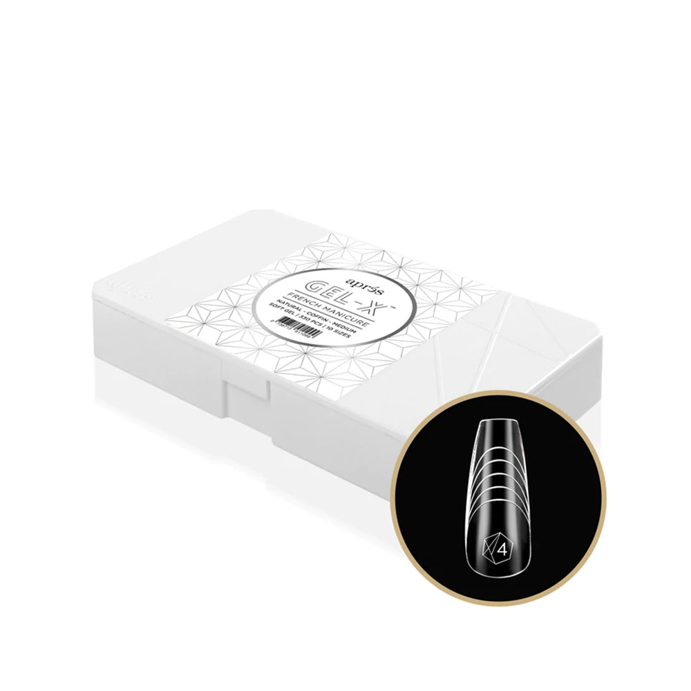 Apres Gel-X™ French Manicure Tips Natural Round Short 73349