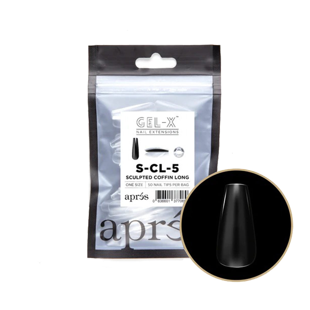Apres Gel-X Individual Tips Sculpted Coffin Long 50PK SCL5
