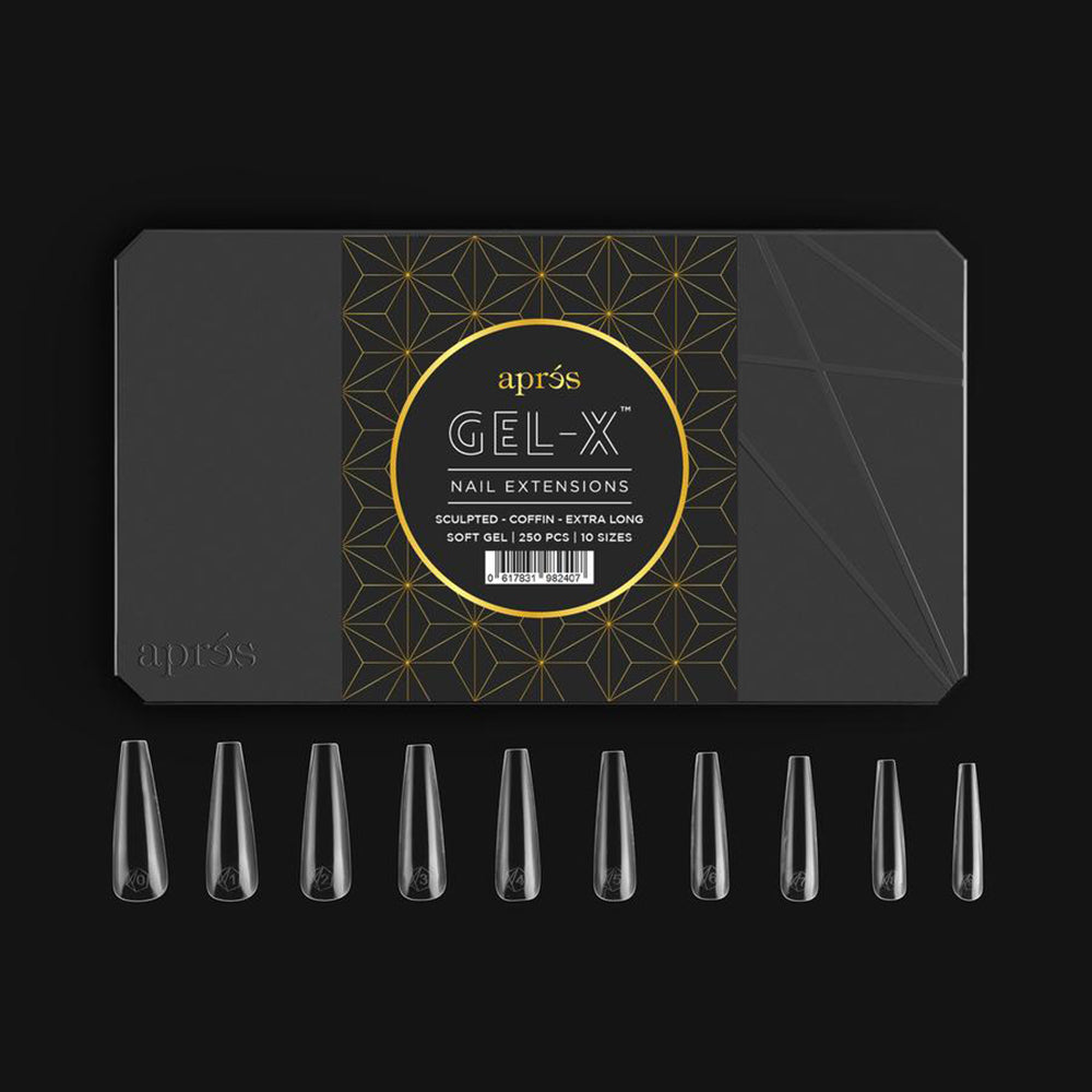 Apres Gel-X Tips Sculpted Coffin Extra Long 250Pcs 82407