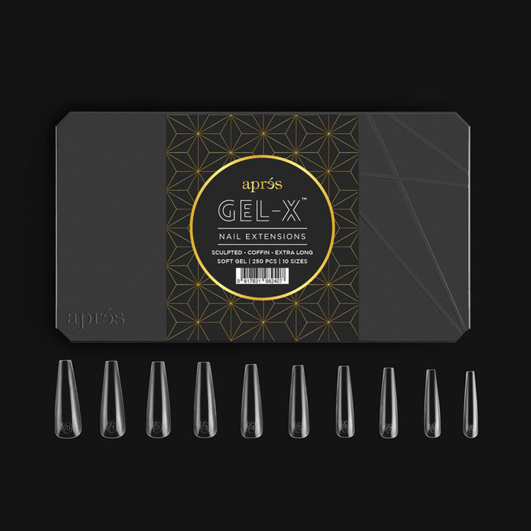Apres Gel-X Tips Sculpted Coffin Extra Long 250Pcs 82407