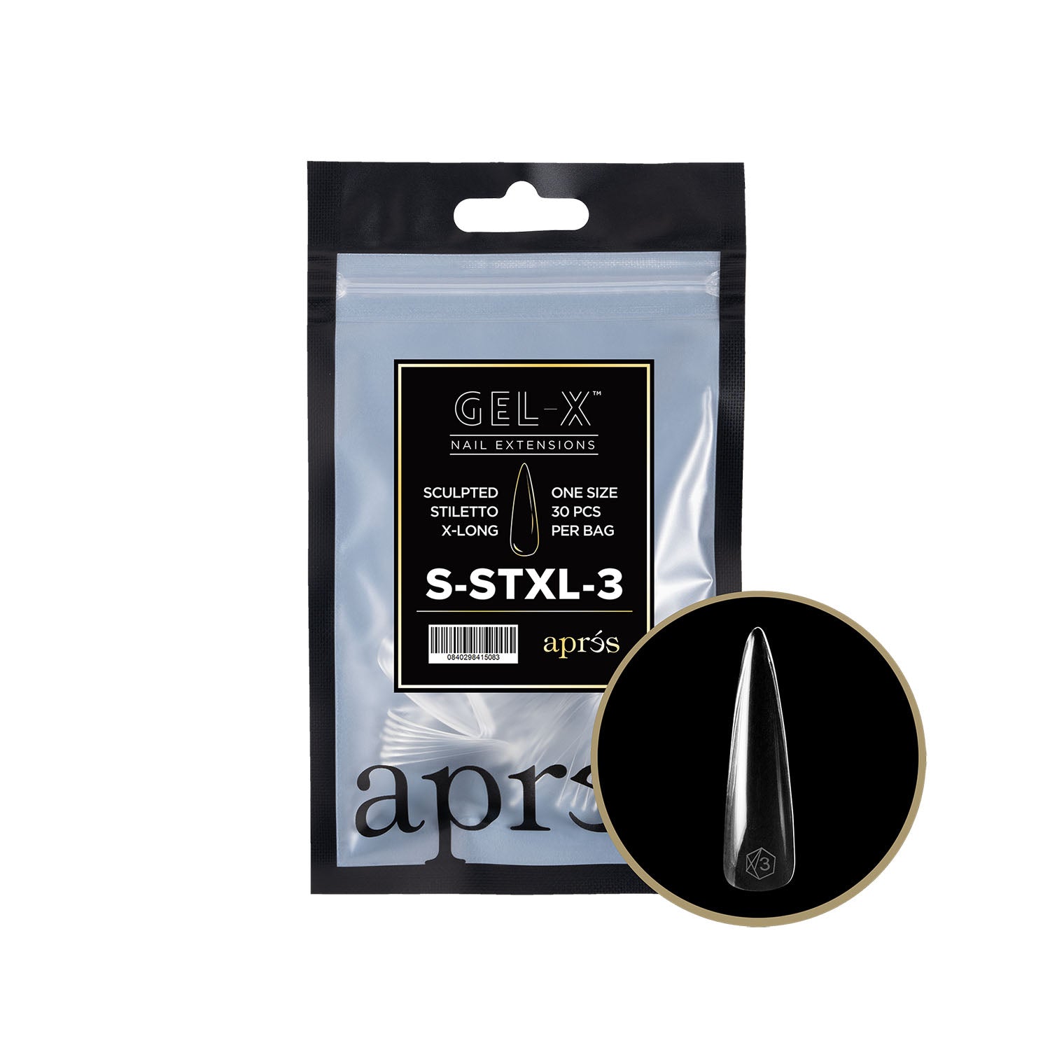 Apres Gel-X Sculpted Stiletto Extra Long 25PK SSTXL3/91027