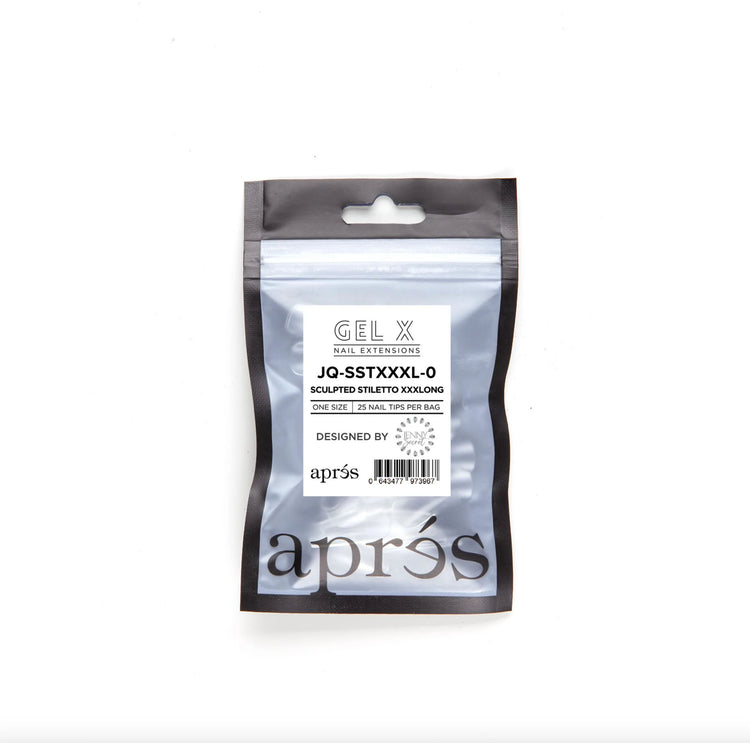 Apres Gel-X Tips JQ Sculpted Stiletto XXXLong 25PK SSTXXXL0