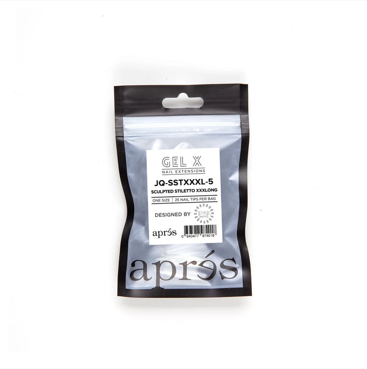 Apres Gel-X Tips JQ Sculpted Stiletto XXXLong 25PK SSTXXXL5