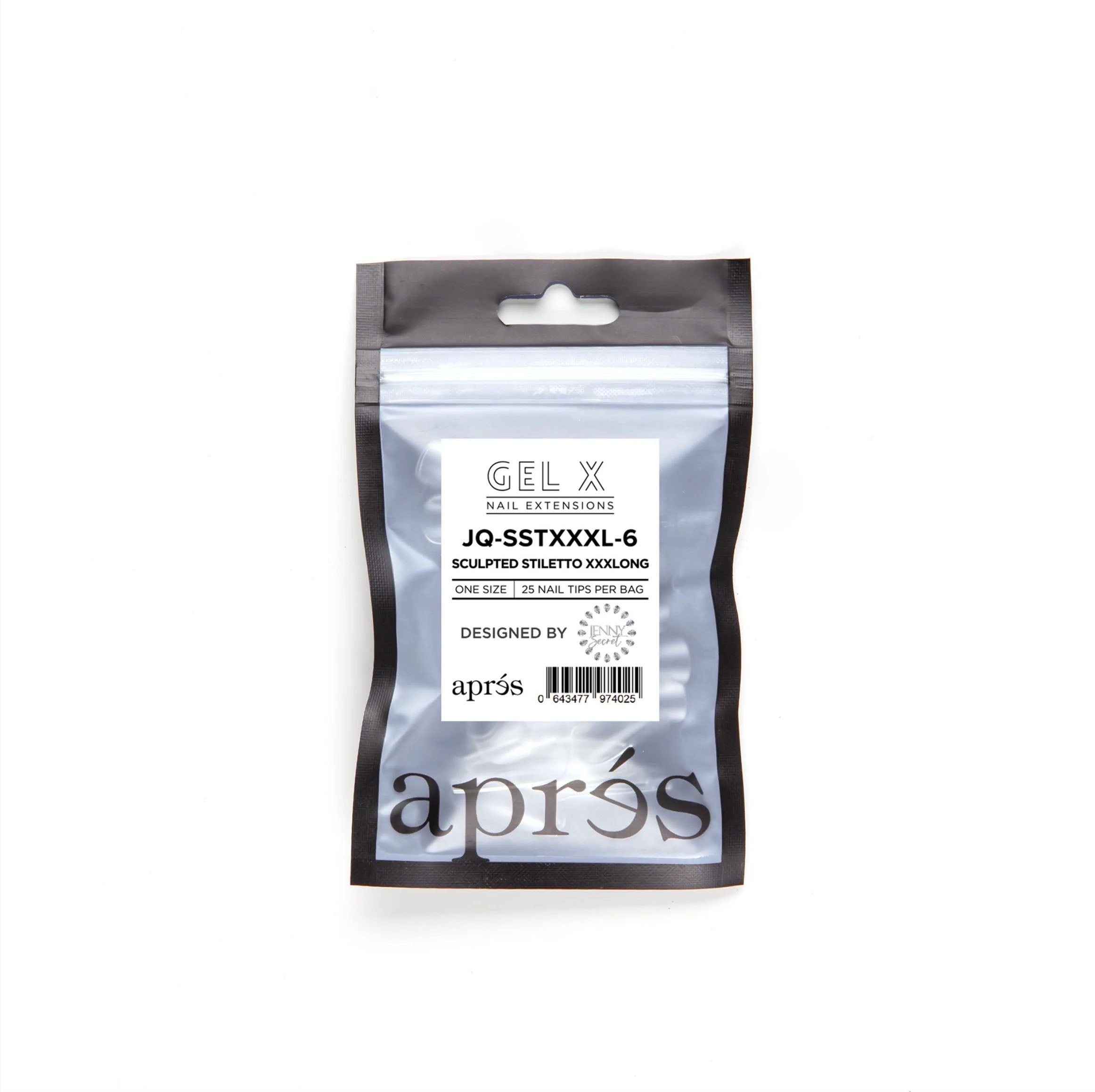 Apres Gel-X Tips JQ Sculpted Stiletto XXXLong 25PK SSTXXXL6