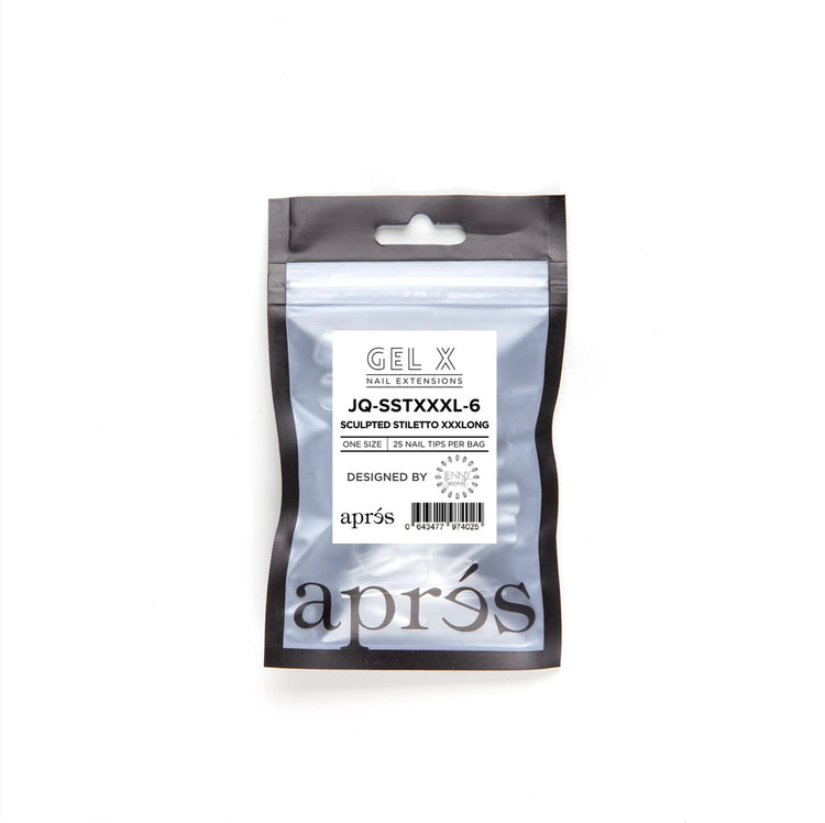 Apres Gel-X Tips JQ Sculpted Stiletto XXXLong 25PK SSTXXXL6