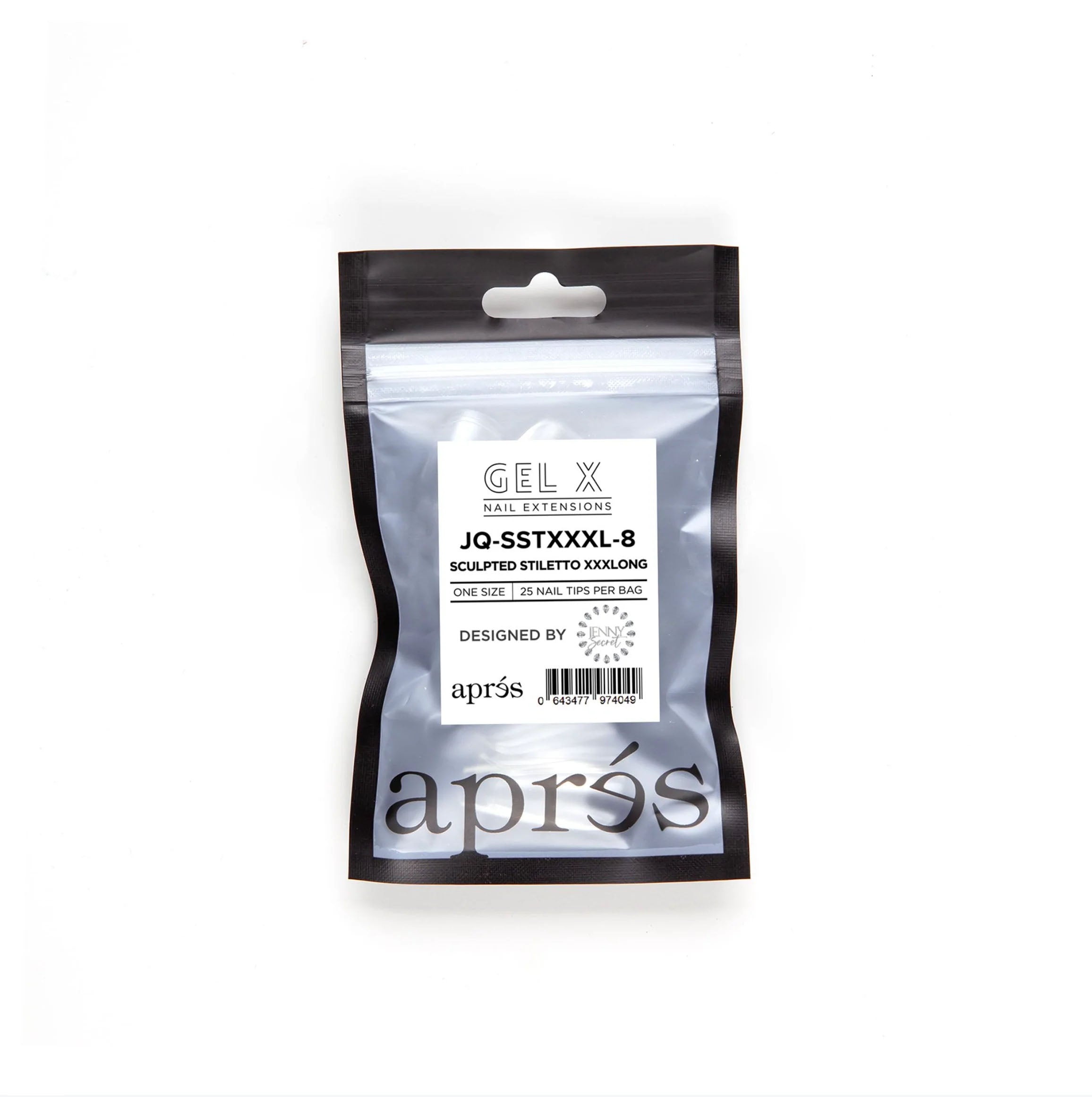 Apres Gel-X Tips JQ Sculpted Stiletto XXXLong 25PK SSTXXXL8