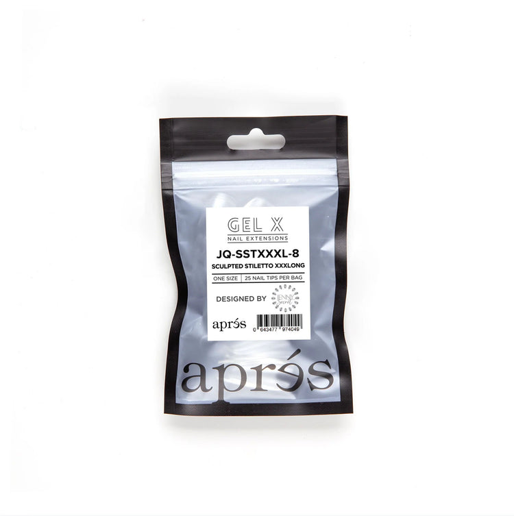 Apres Gel-X Tips JQ Sculpted Stiletto XXXLong 25PK SSTXXXL8