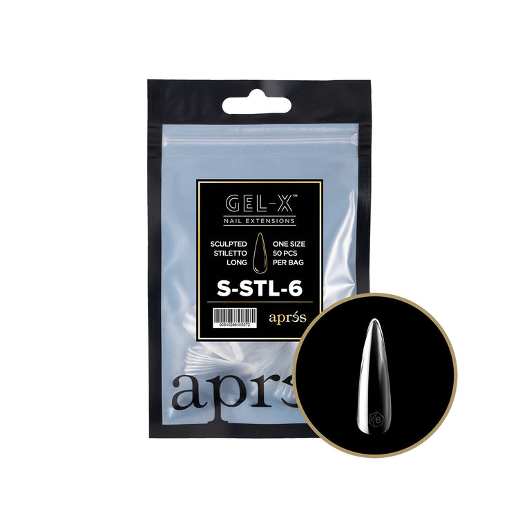 Apres Gel-X Tips Sculpted Stiletto Long Refill Bag SSTL6