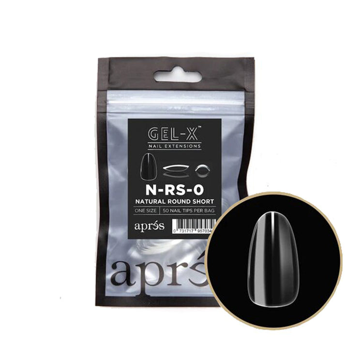 Apres Gel-X Tips Natural Round Short Refill Bag NRS0