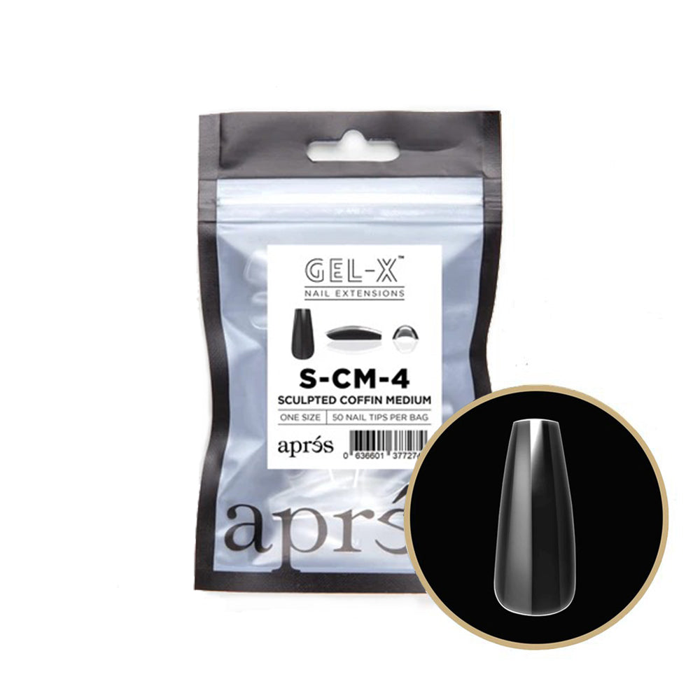 Apres Gel-X Tips Sculpted Coffin Medium 50PK SCM4 / 37727