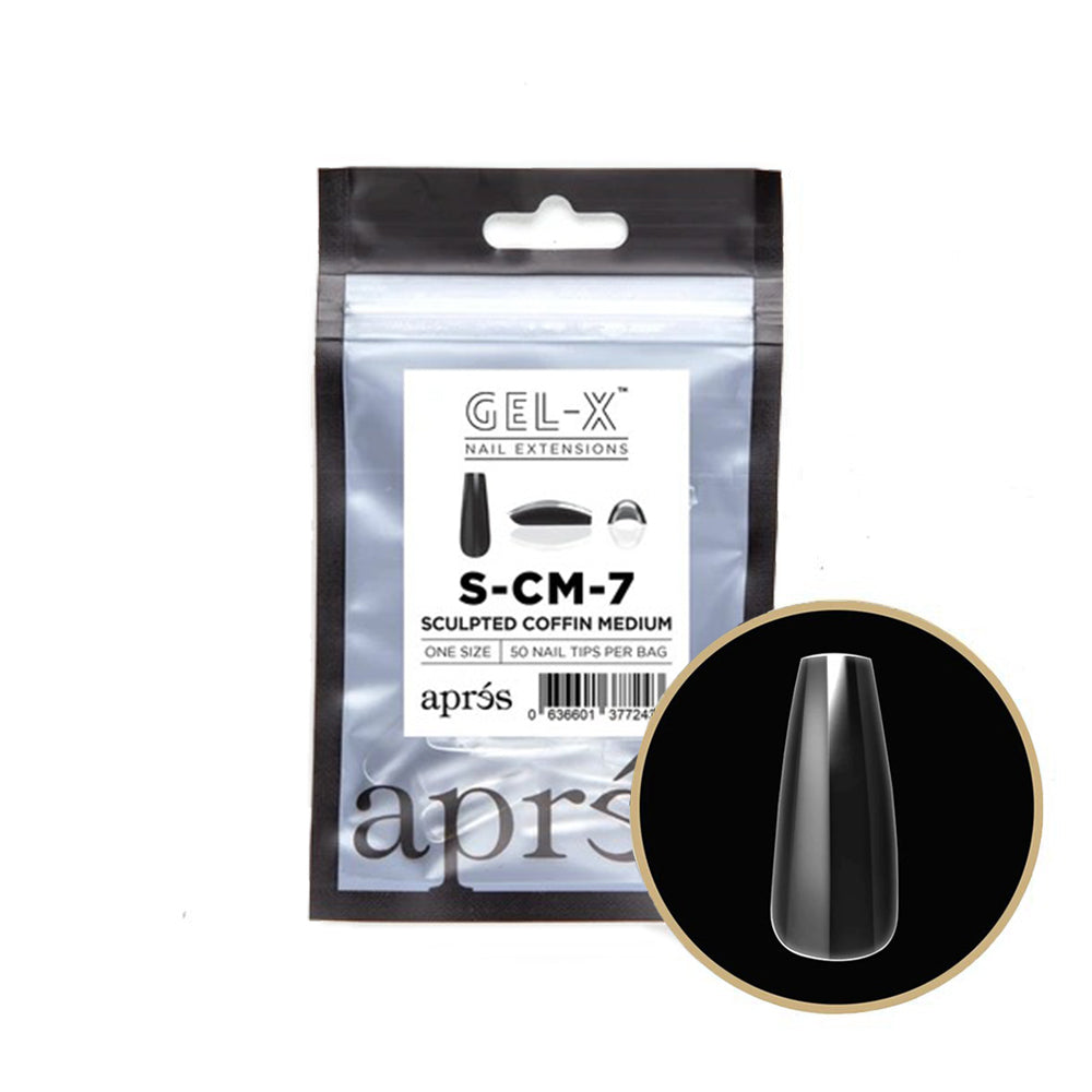 Apres Gel-X Tips Sculpted Coffin Medium 50PK SCM7