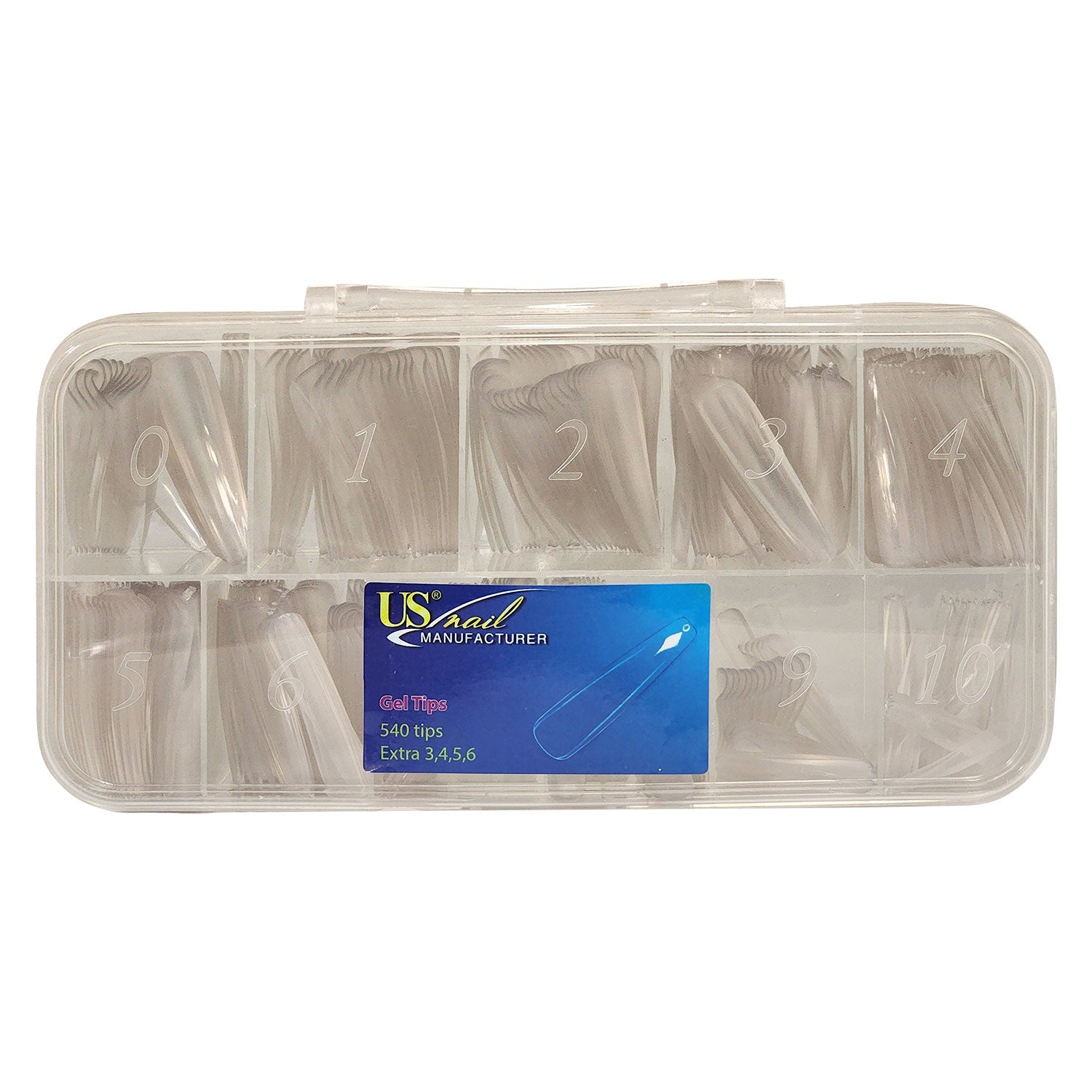 USN Gel Tips Size 0-10 In Box 540 Tips USN411