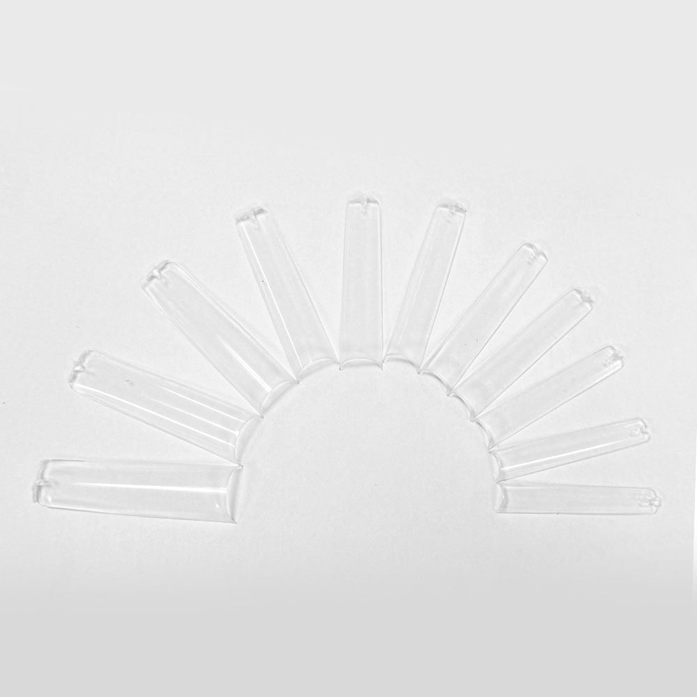 USN Long Straight Crystal Clear Size 0-10 540 Tips 00422