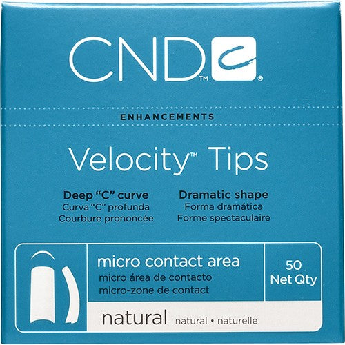 CND Velocity Tips Natural 50 pk Size 5 16955