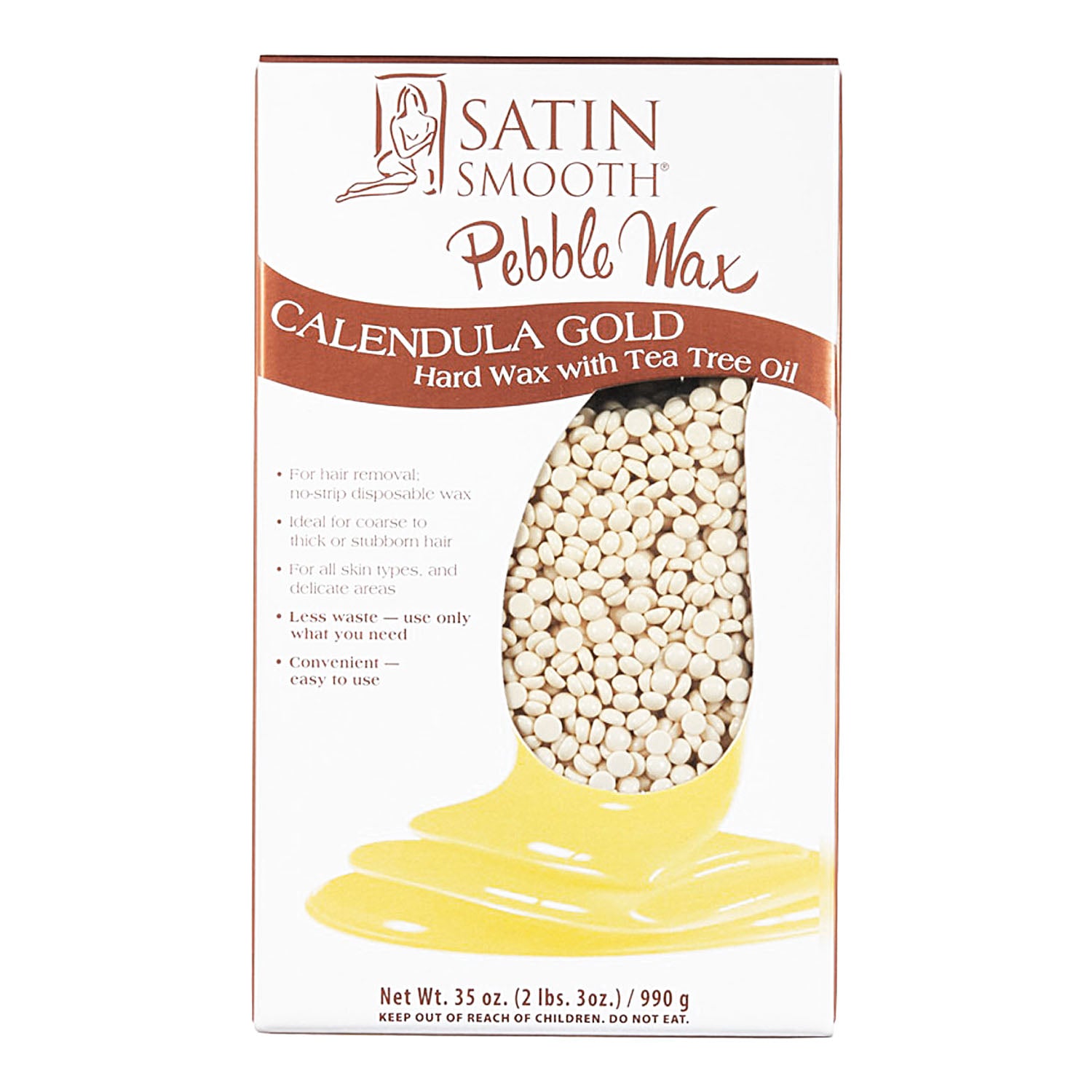 Satin Smooth Pebble Hard Wax Calendula Gold 35oz814202/32242
