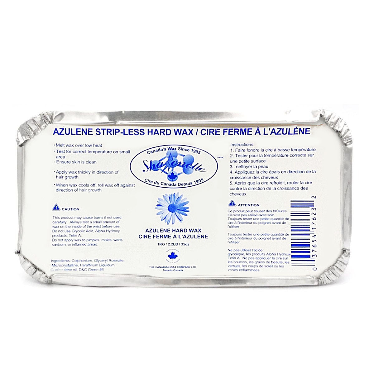 Sharonelle Strip-Less Natural Hard Wax -Azulene 2.3 lbs HA-1