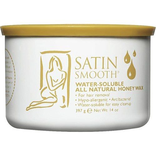 Satin Smooth Water Soluble Honey Soft Wax 14 oz. SSW14SW