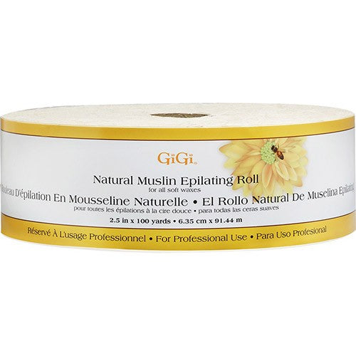 Gigi Natural Muslin Epilating Roll 2.5" x 100 yards #0645
