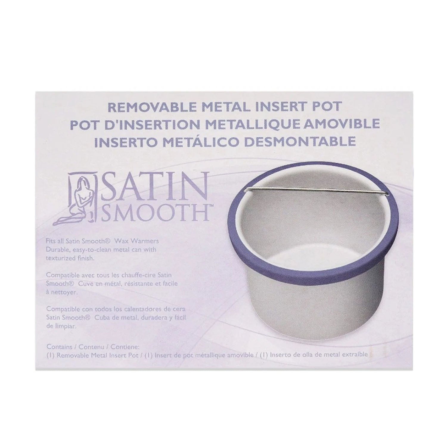 Satin Smooth Removable Metal Insert Pot SS814140